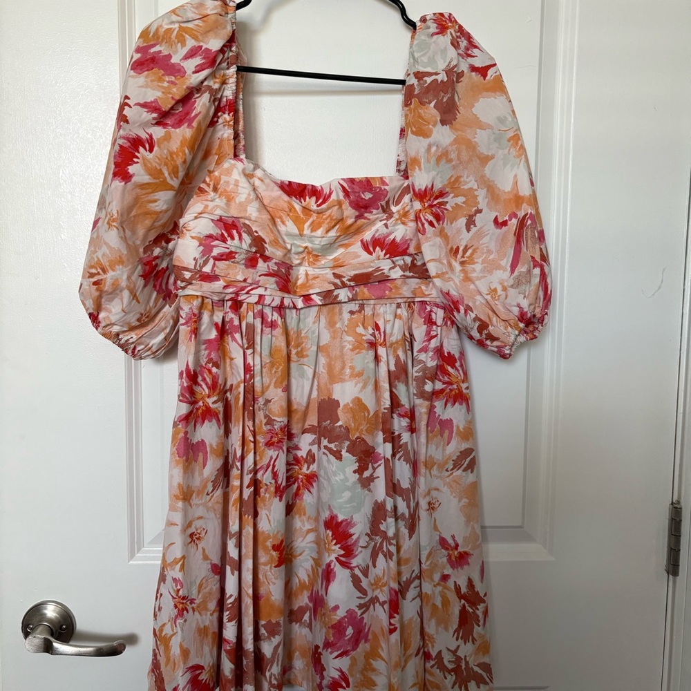 Abercrombie & Fitch Pink and Orange Floral Dress